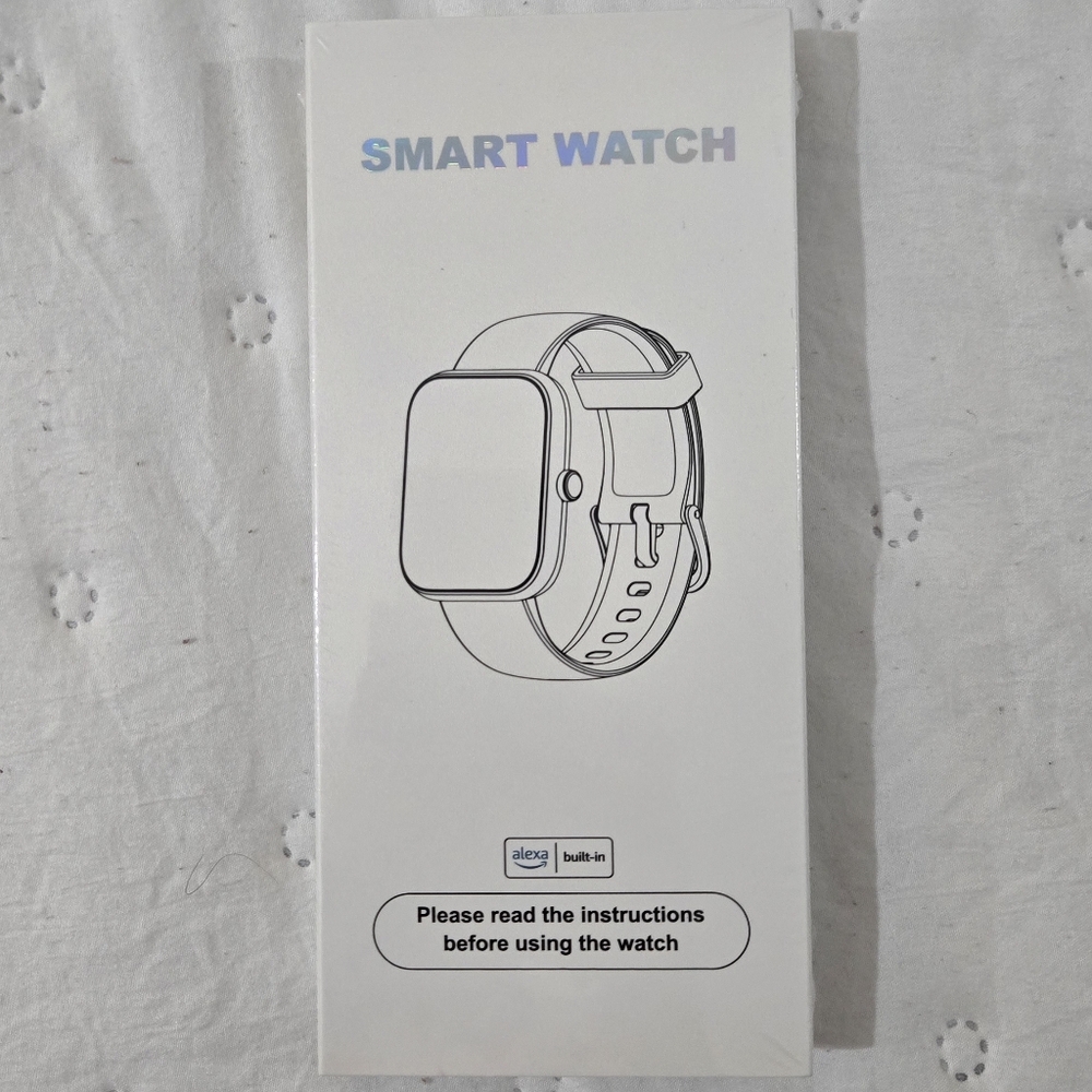 Smart Watch Alexa Built-in Touchscreen Fitness Tracker Bluetooth Calls Black
